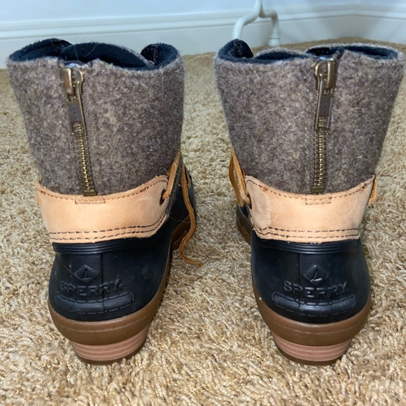 women’s sperry duck boots gray and navy size 7.5 - Picture 3 of 4